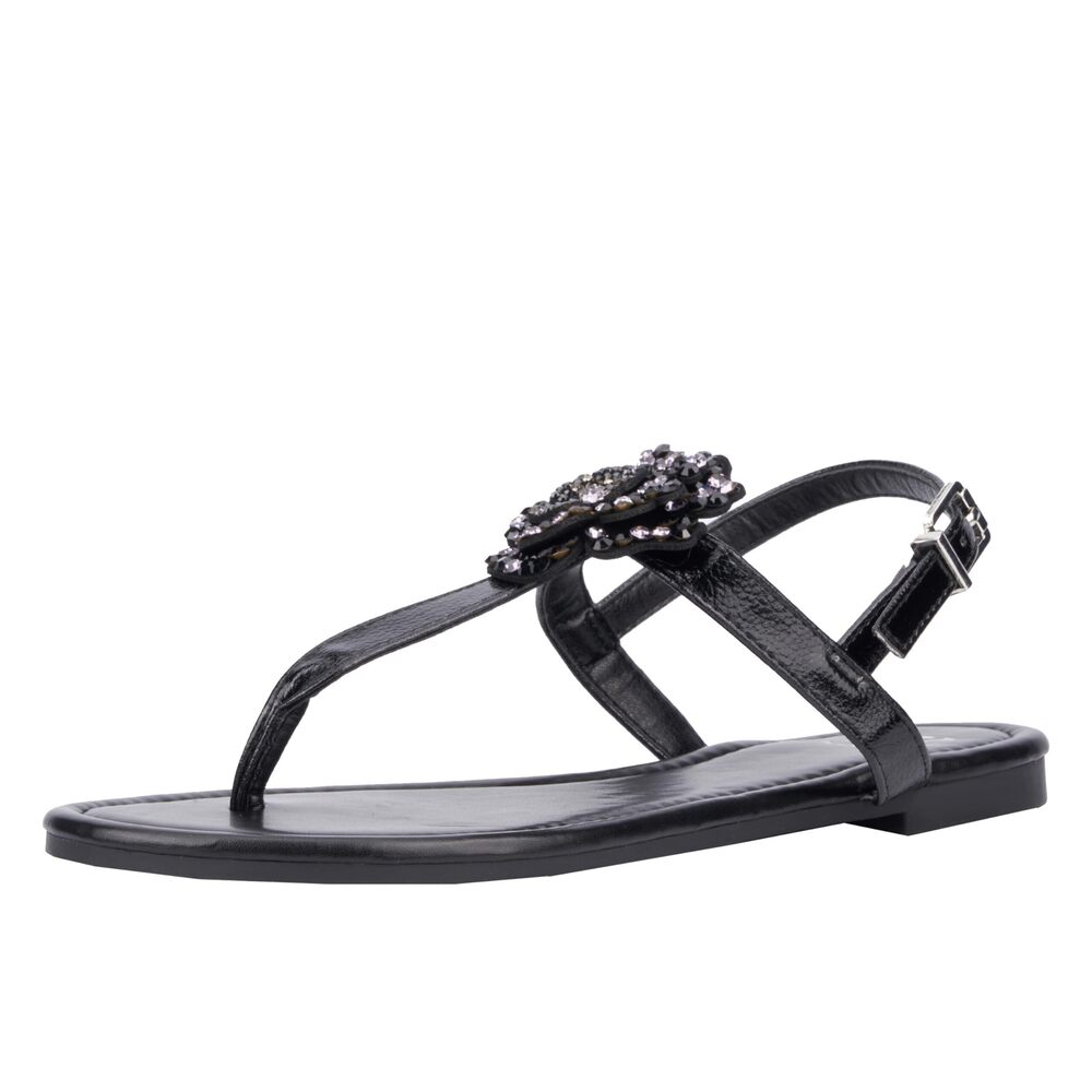 NY & C Women's Ailis T-Strap Sandal Black 10